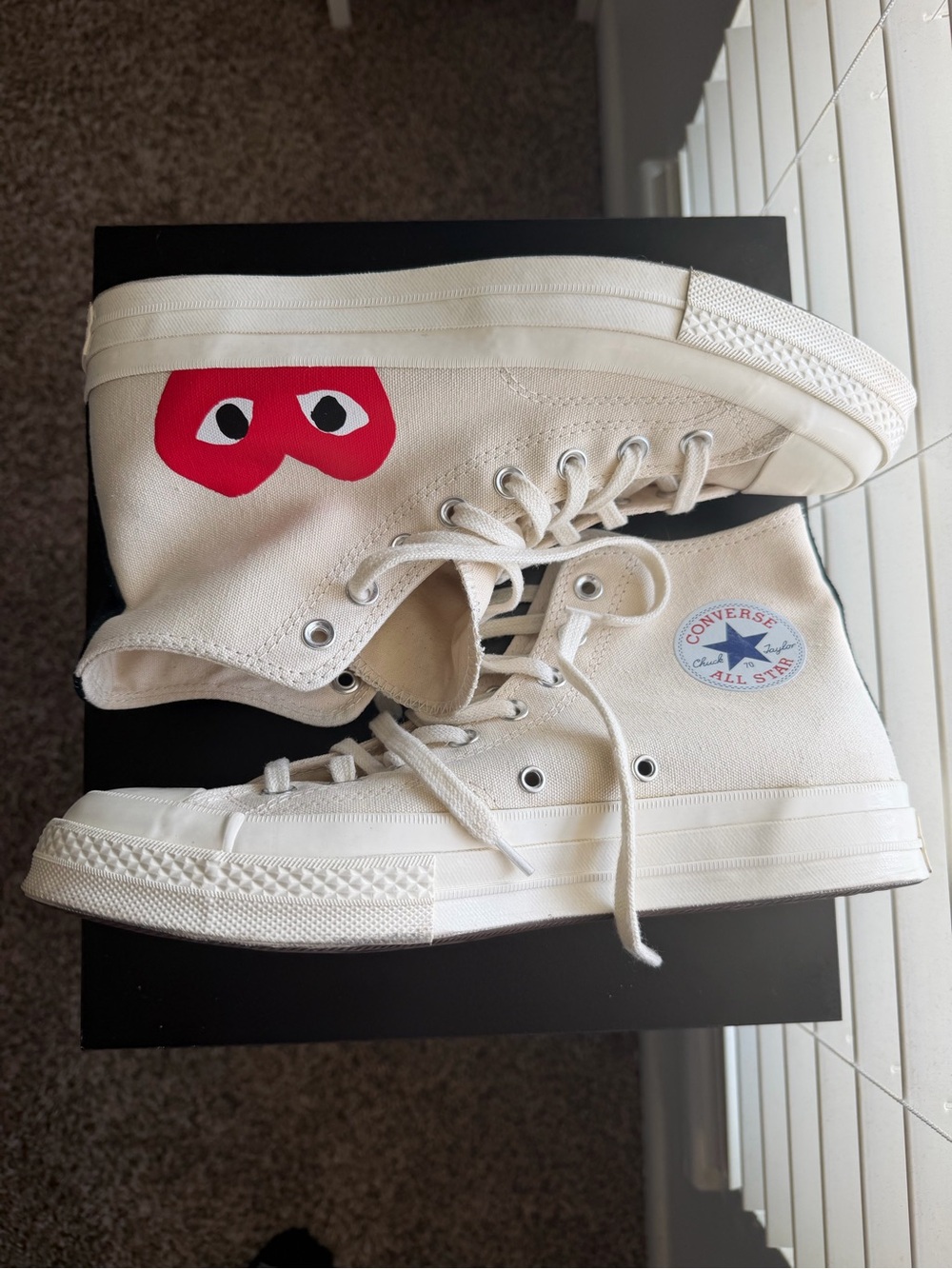 Comme Des Garçon Play Converse Hi Top